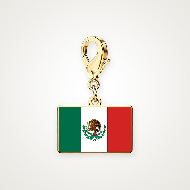 Charm Bandera de México dorado