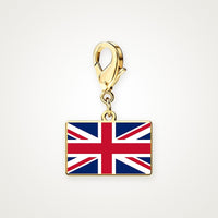 Charm Bandera del Reino Unido dorado