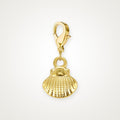 Charm Concha dorado con broche de langosta