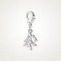 Charm Coral plateado con broche de langosta