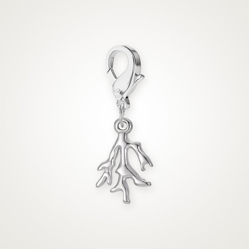 Charm Coral plateado