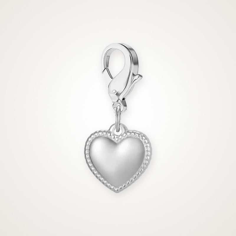 Charm Corazón plateado