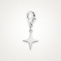 Charm Destello plateado con broche de langosta