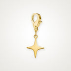 Charm Destello dorado con broche de langosta