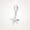 Charm Estrella de Mar plateado con broche de langosta