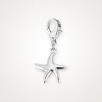 Charm Estrella de Mar plateado con broche de langosta