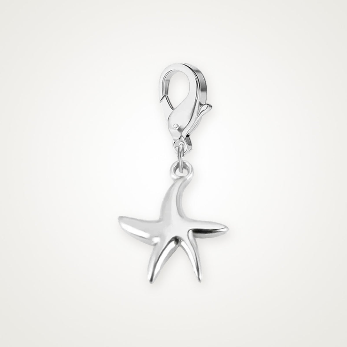 Charm Estrella de Mar plateado con broche de langosta