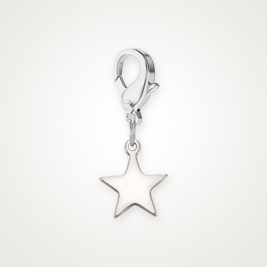 Charm Estrella plateado con broche de langosta