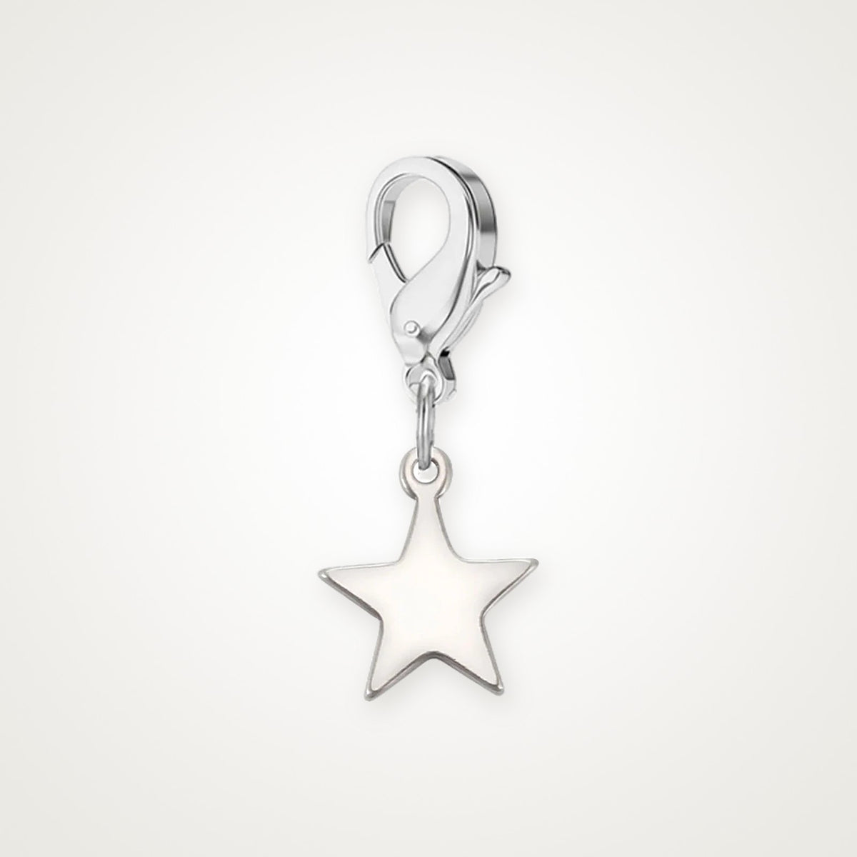 Charm Estrella plateado con broche de langosta