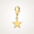 Charm Estrella dorado con broche de langosta