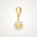 Charm Flor Calada dorado con broche de langosta