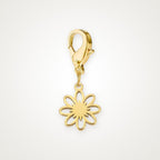 Charm Flor Calada dorado con broche de langosta