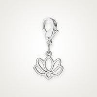 Charm Flor de Loto plateado