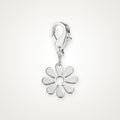 Charm Florecita plateado con broche de langosta
