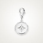 Charm Medalla Estrella plateado con broche de langosta