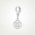 Charm Nudo de Protección plateado con broche de langosta