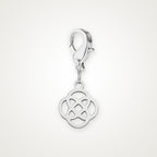 Charm Nudo de Protección plateado con broche de langosta