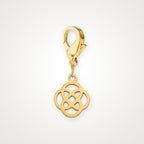 Charm Nudo de Protección dorado con broche de langosta