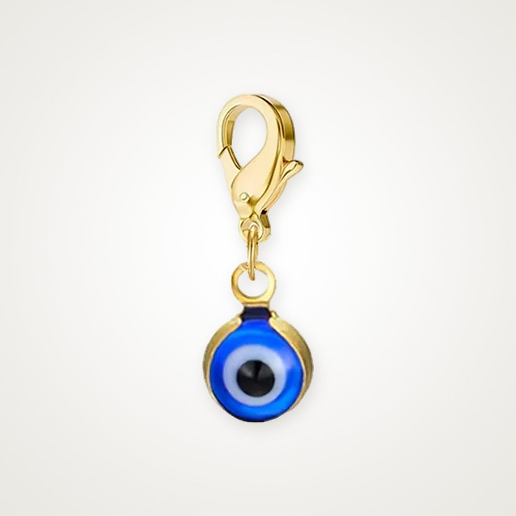 Charm Ojo Turco dorado con broche de langosta
