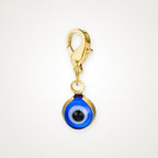 Charm Ojo Turco dorado con broche de langosta