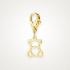 Charm Osito dorado con broche de langosta