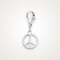 Charm Paz plateado con broche de langosta