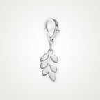 Charm Rama de Olivo plateado con broche de langosta