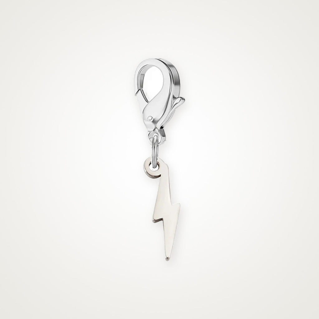Charm Rayo plateado con broche de langosta