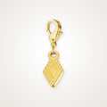 Charm Rombo dorado con broche de langosta