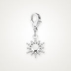 Charm Sol plateado con broche de langosta