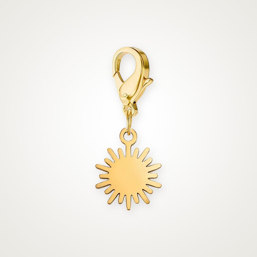 Charm Solecito dorado con broche de langosta