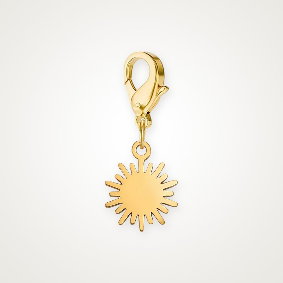 Charm Solecito dorado con broche de langosta