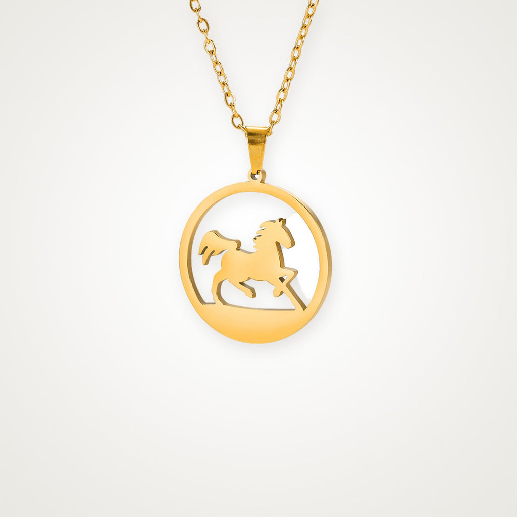 Collar Caballo dorado