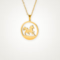 Collar Caballo dorado