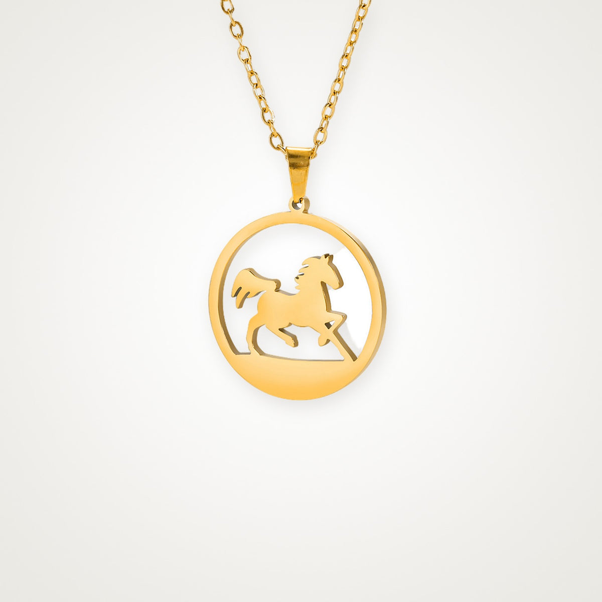 Collar Caballo dorado