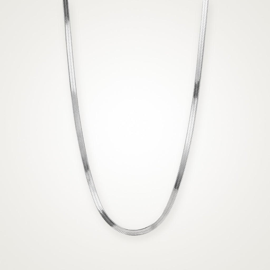 Collar Cadena serpiente plateado