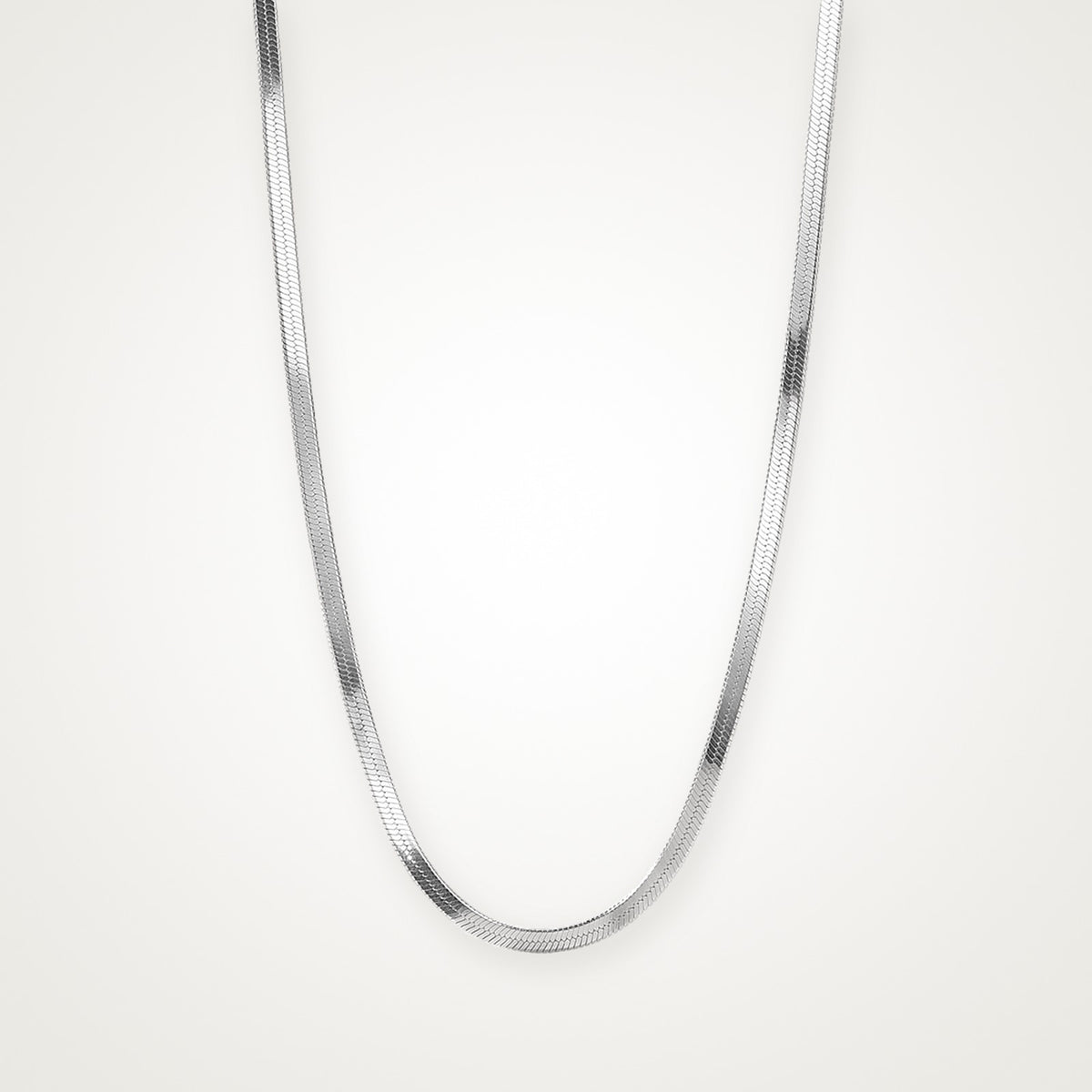 Collar Cadena serpiente plateado