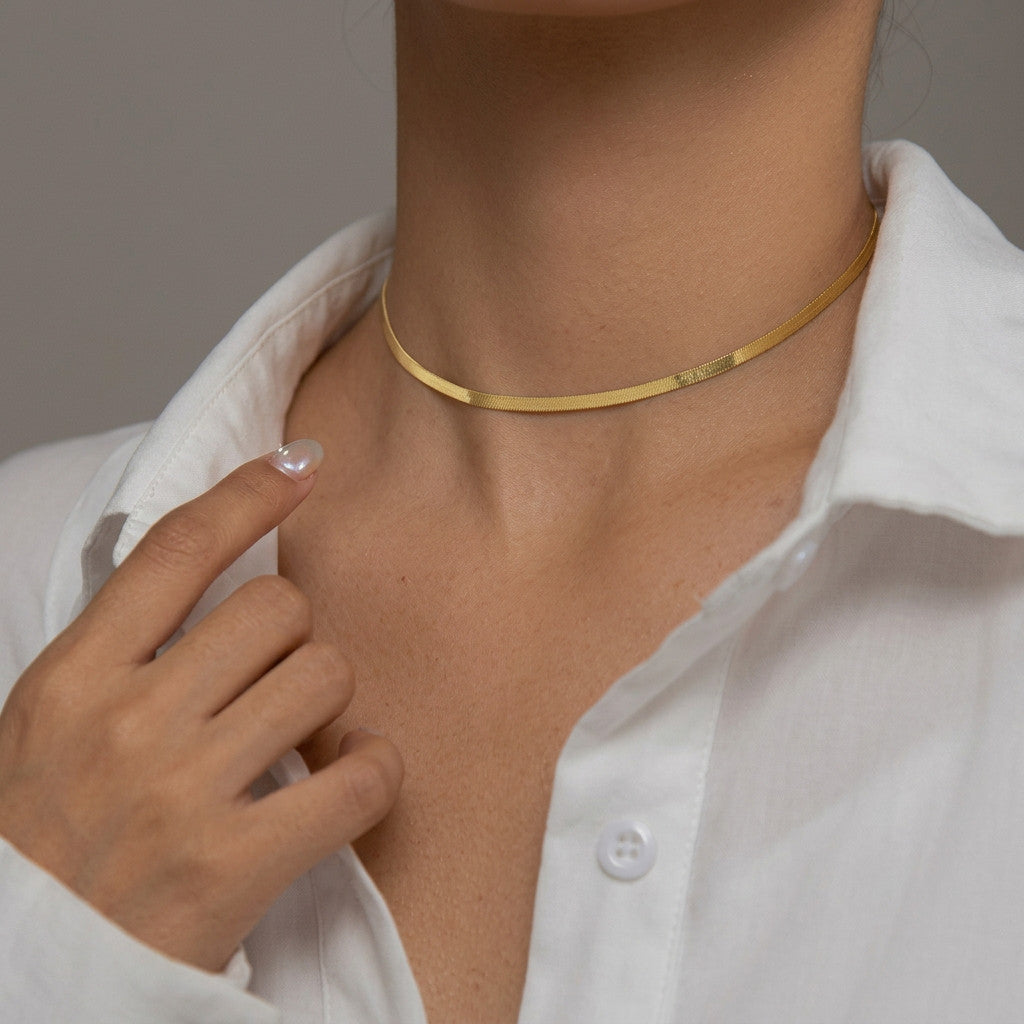 Collar Cadena Serpiente Sencilla
