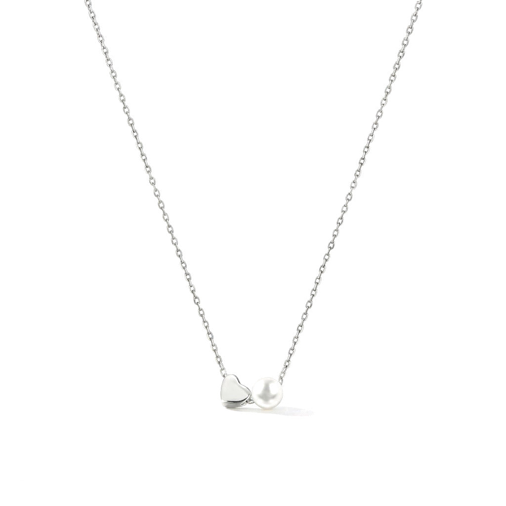 Collar Choker Corazón con Perla