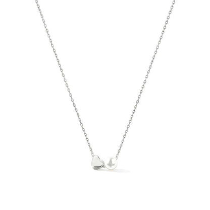 Collar Choker Corazón con Perla