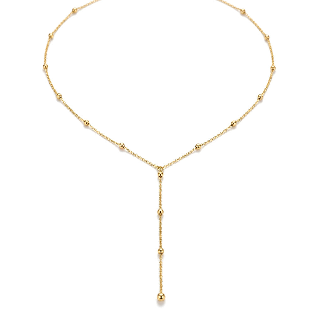 Collar con Flecos de Bolitas