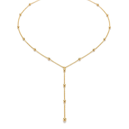 Collar con Flecos de Bolitas