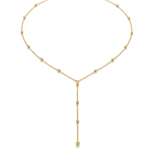 Collar con Flecos de Bolitas
