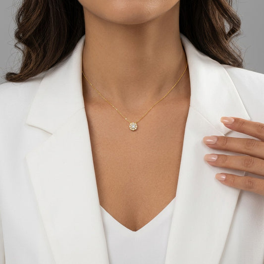 Collar Copo de Nieve con Zirconias