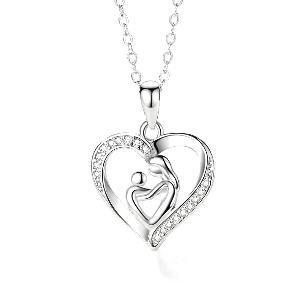 Collar Corazón Abrazo de Madre e Hijo