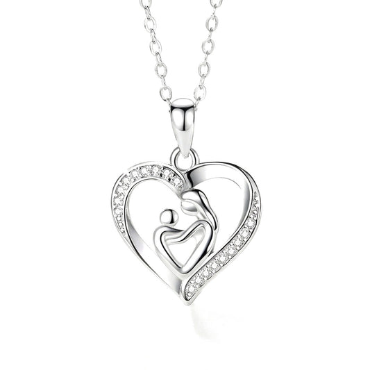 Collar Corazón Abrazo de Madre e Hijo