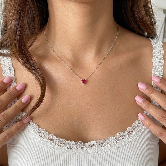 Collar Corazón de Zirconia