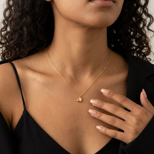 Collar Corazón Geométrico