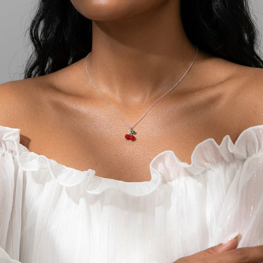Collar Corto Cereza