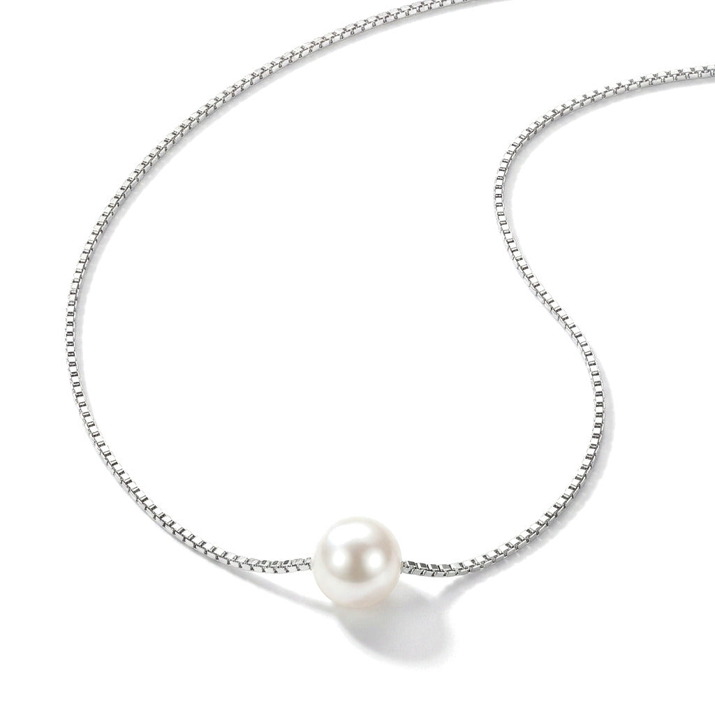 Collar Corto con Perla en Tres Tamaños